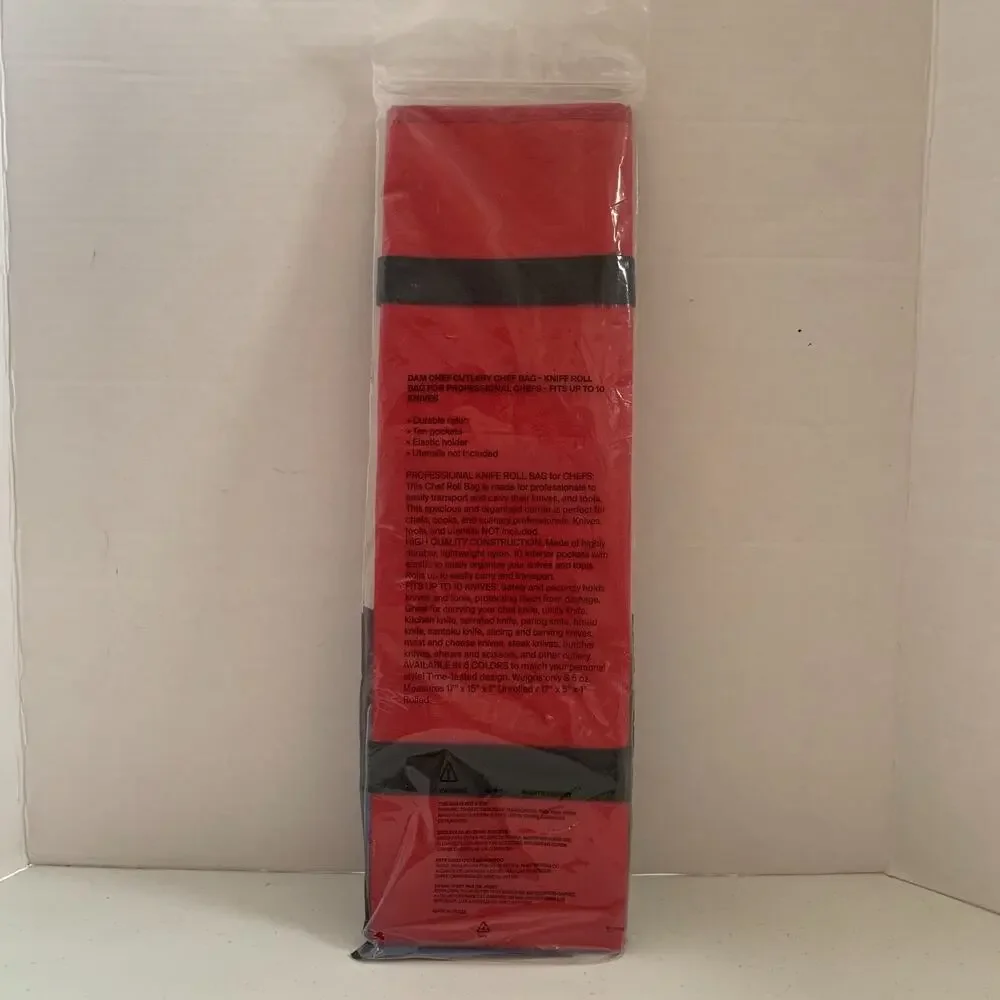 Dam Chef Knife Roll Bag For Professional Chefs Fits Up To 10 Knifes Brand New